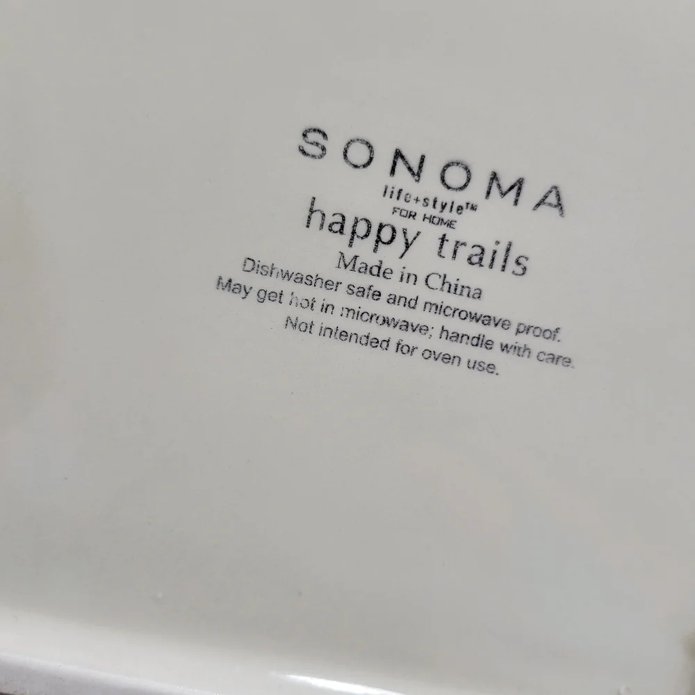 Sonoma Happy Trails Square Salad Plate or Small Serving Platter